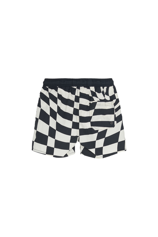 POOLBOY Black Twisted Checkers - Swimming Shorts
