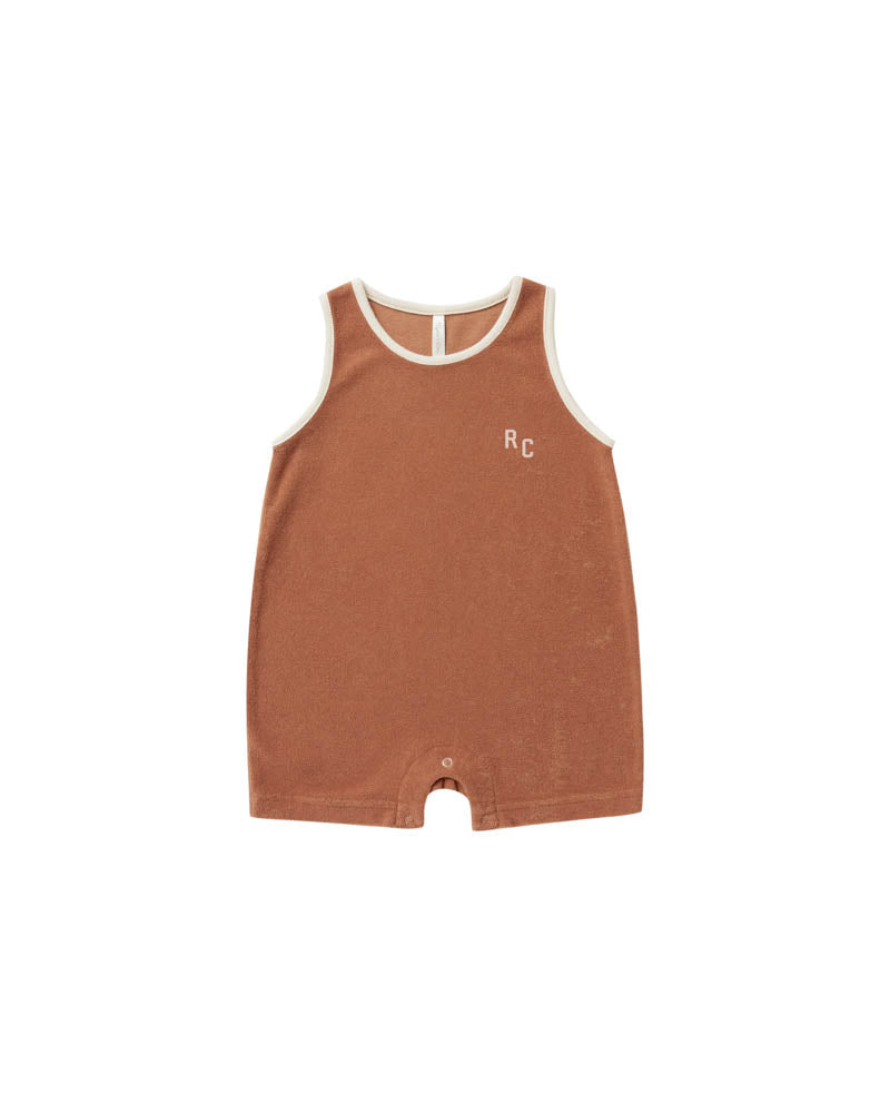 terry sleeveless romper terracotta Jumpsuits / Overalls Neo Family 