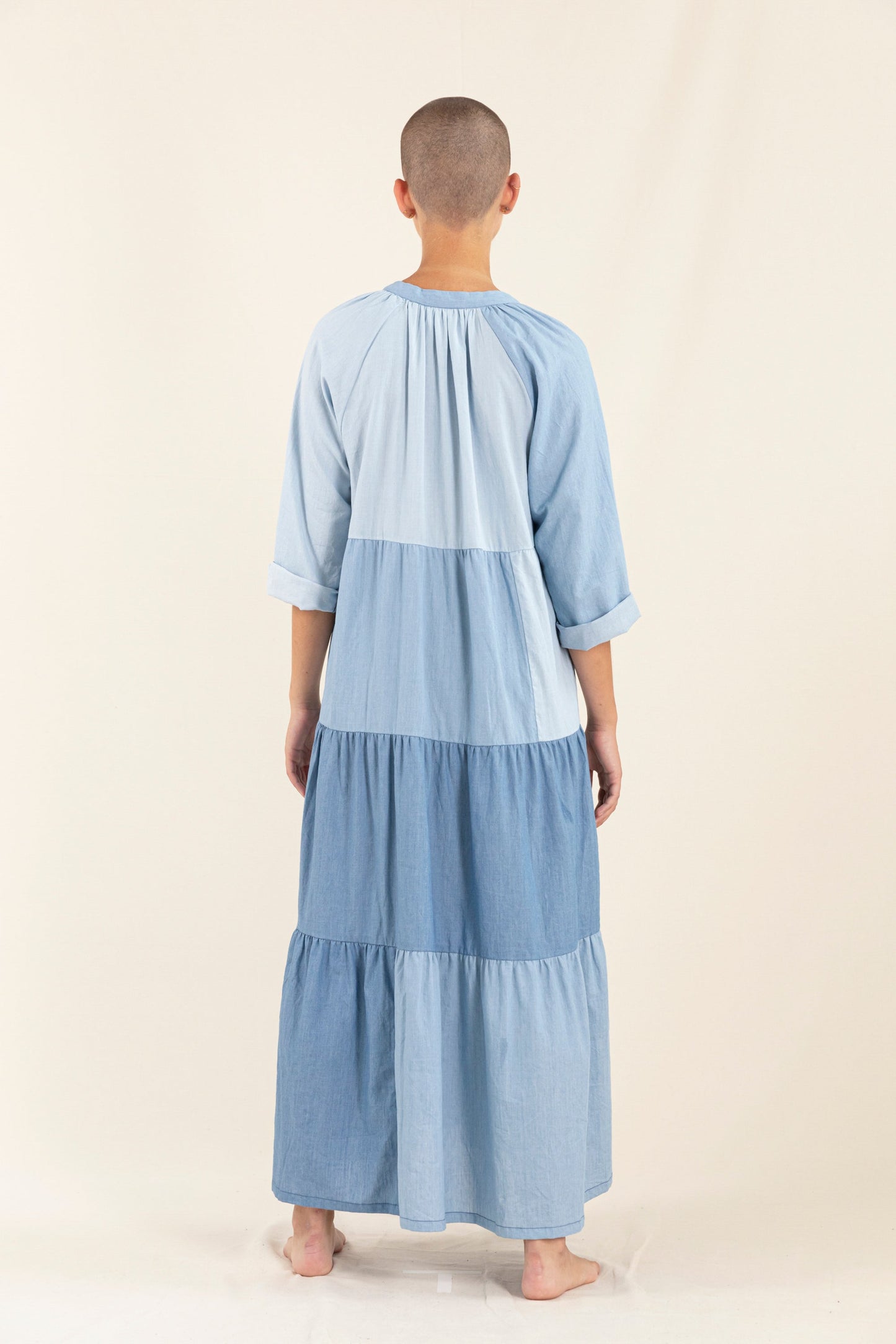 ROSABEACH Blue Denim Patch - Long Beach Dress | Women