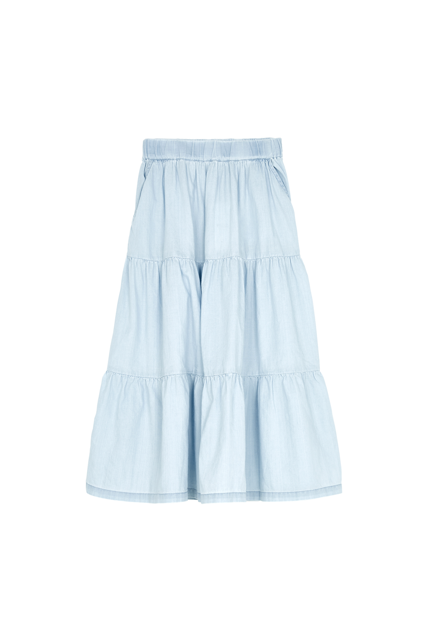 ROSA Bleached Blue Denim - Long Skirt | Women