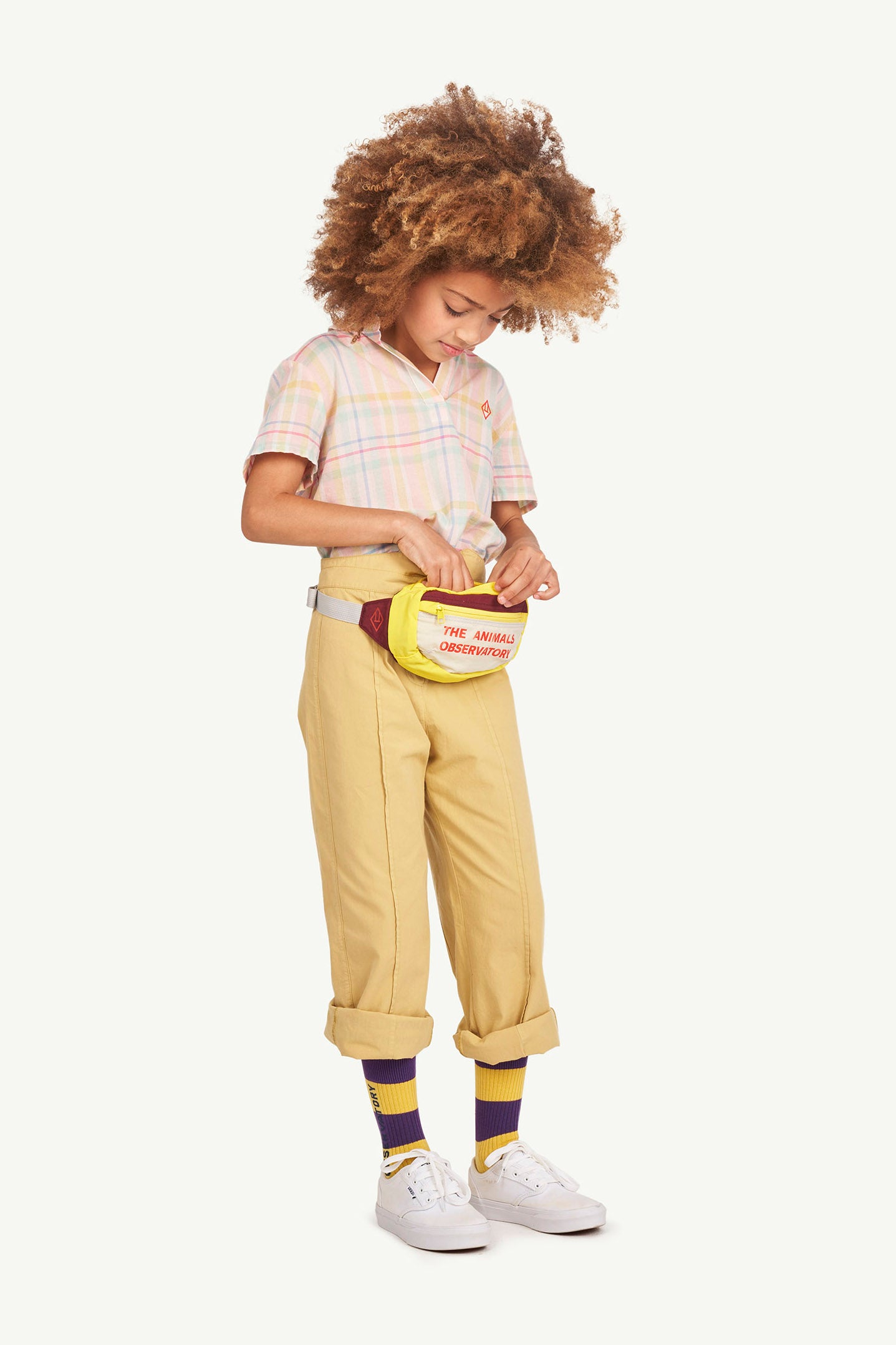 Porcupine kids pants brown the animals Trousers The Animals Observatory 