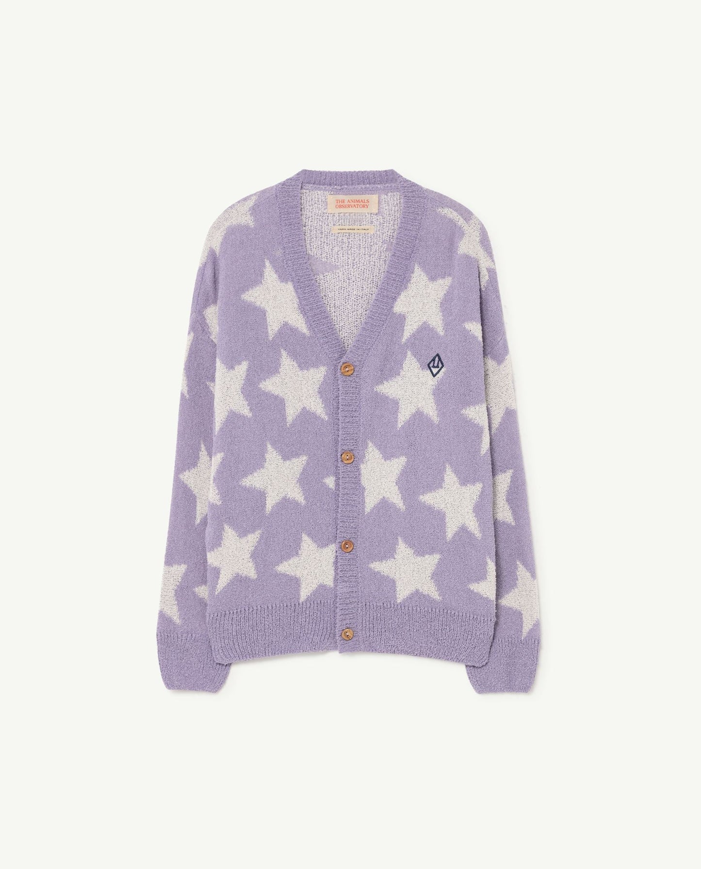 Stars racoon Cardigan Lavender Knitwear The Animals Observatory 