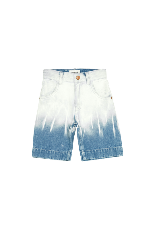 SALLY Bleached Blue Dip Dye - Large Bermuda Shorts