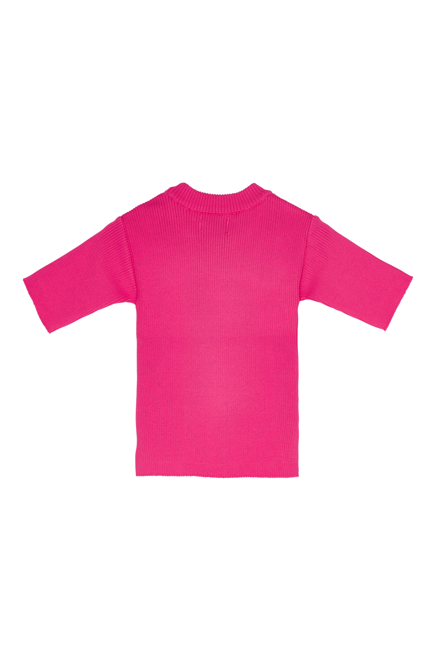TRACY Fluo Pink - Short Sleeve Jumper
