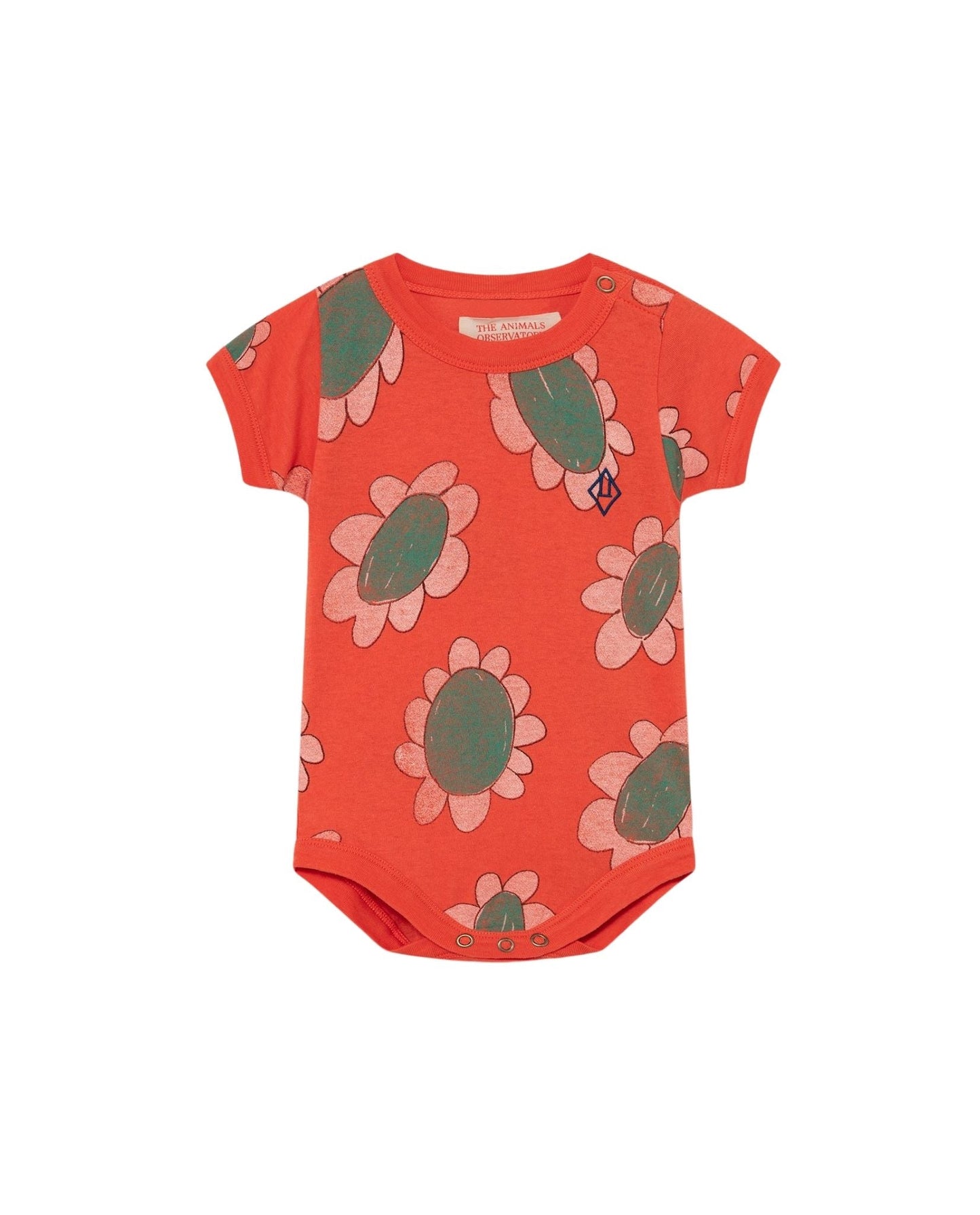 Chimpanzee baby body Red flowers Baby Grows The Animals Observatory 