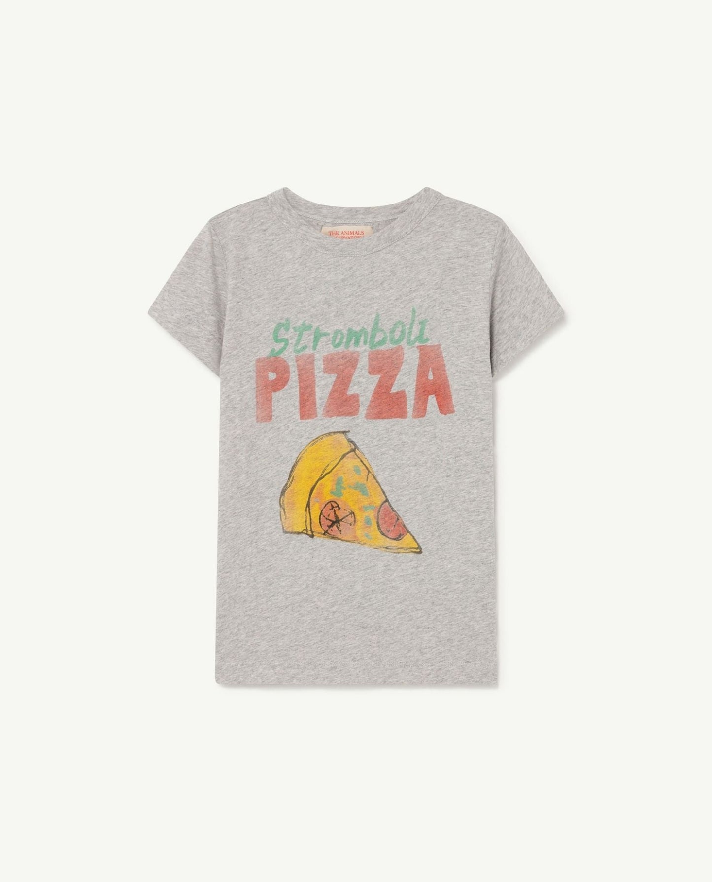 Hippo kids t-shirt Grey pizza Tops The Animals Observatory 
