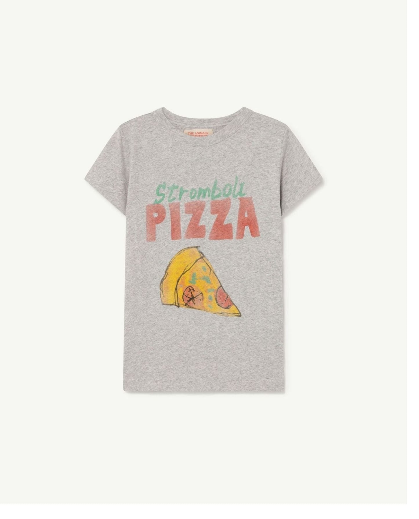 Hippo kids t-shirt Grey pizza Tops The Animals Observatory 