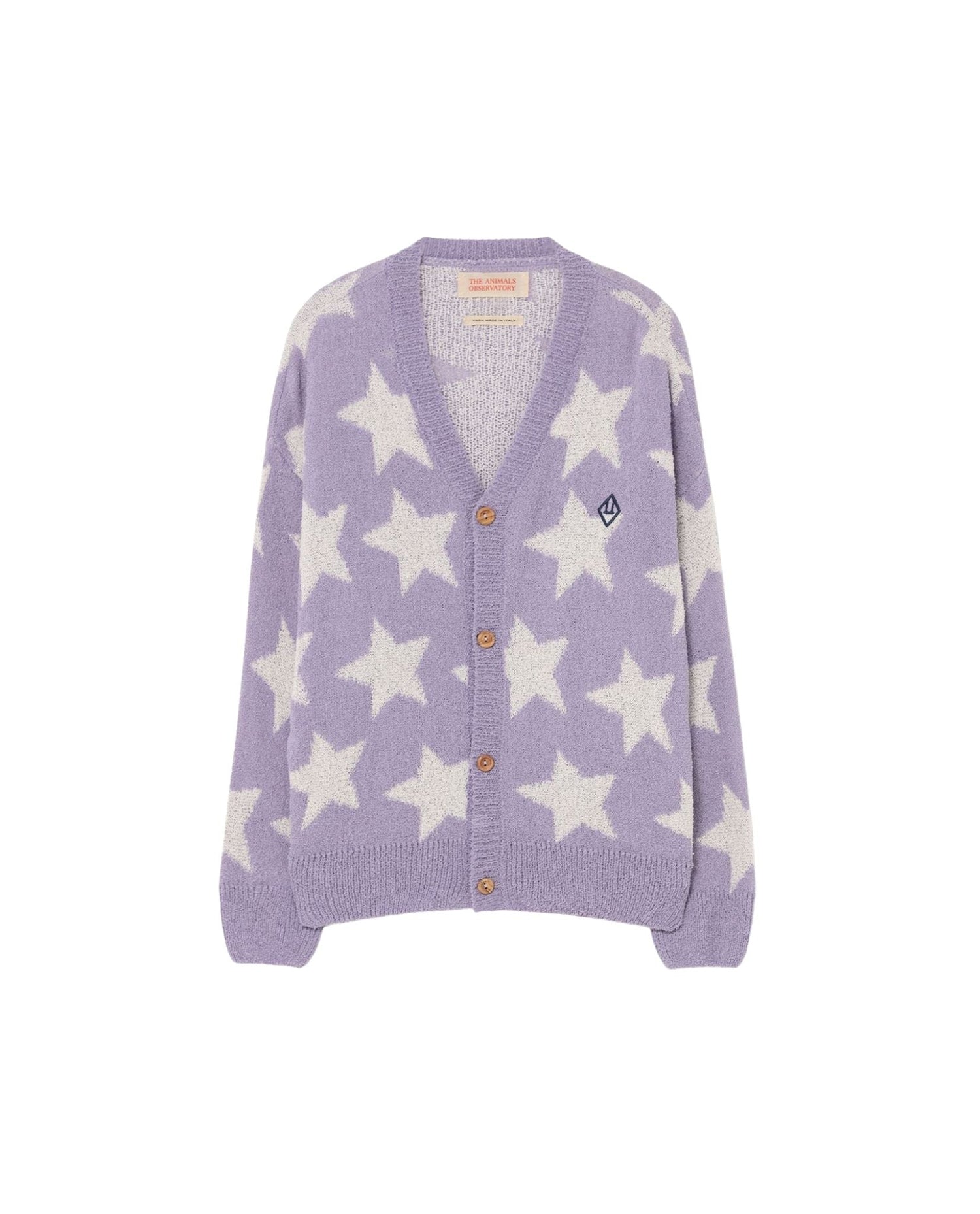 Stars racoon Cardigan Lavender Knitwear The Animals Observatory 