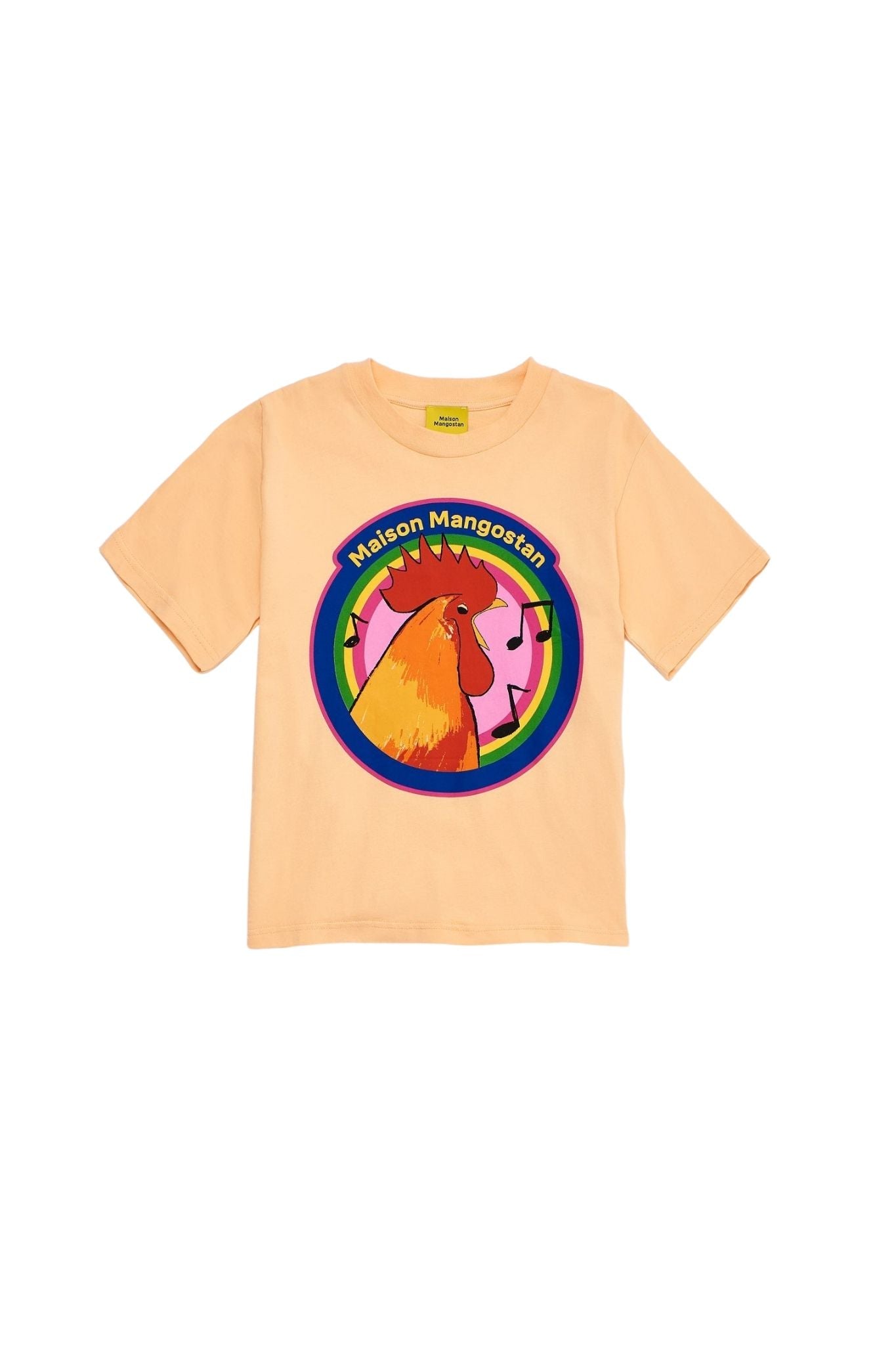 Rooster T-shirt Apricot Tops Maison Mangostan 