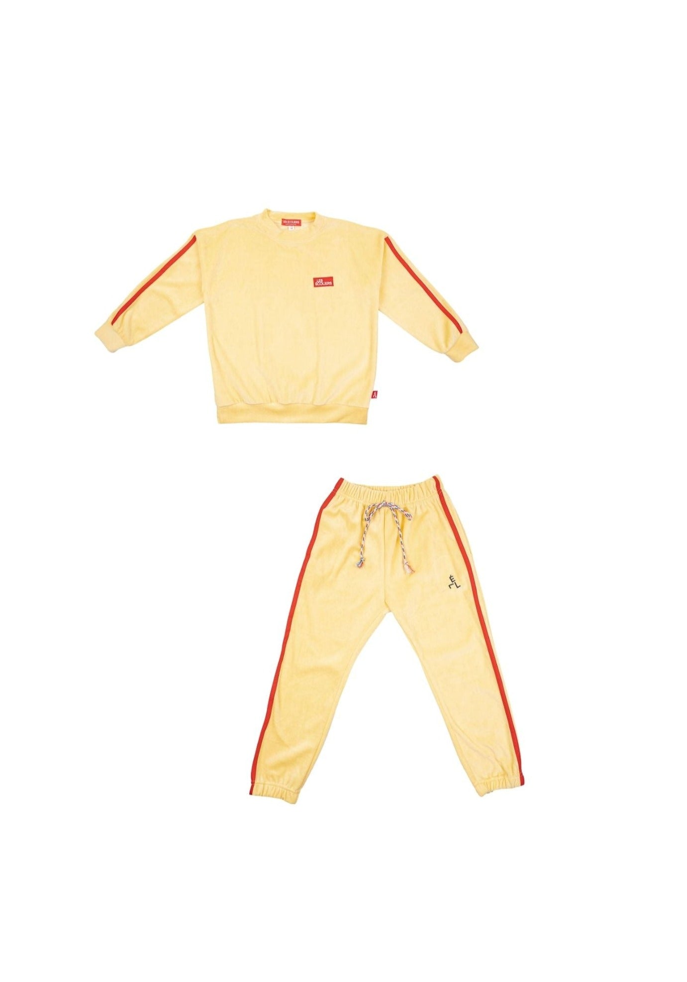 Yellow velvet Sweatshirt/Sweatpants set Sweatshirts Les Écoliers 