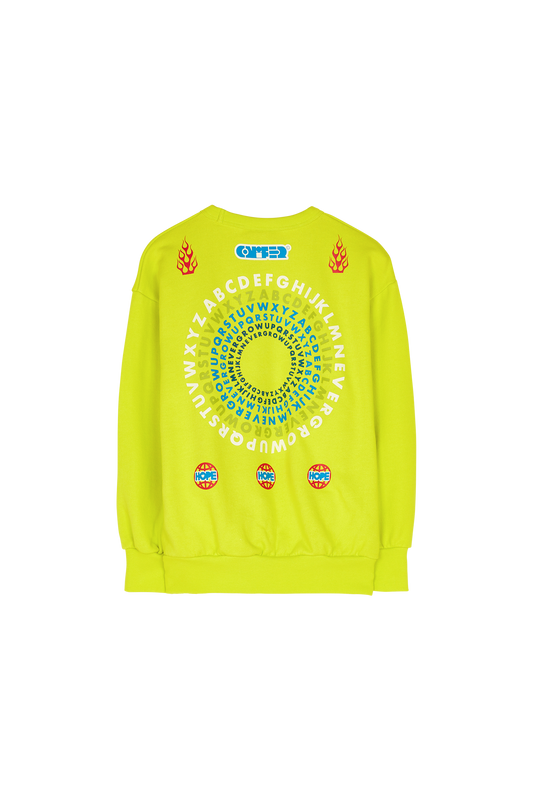 WAVE Fluo Lime Grow Up - Loose Sweater
