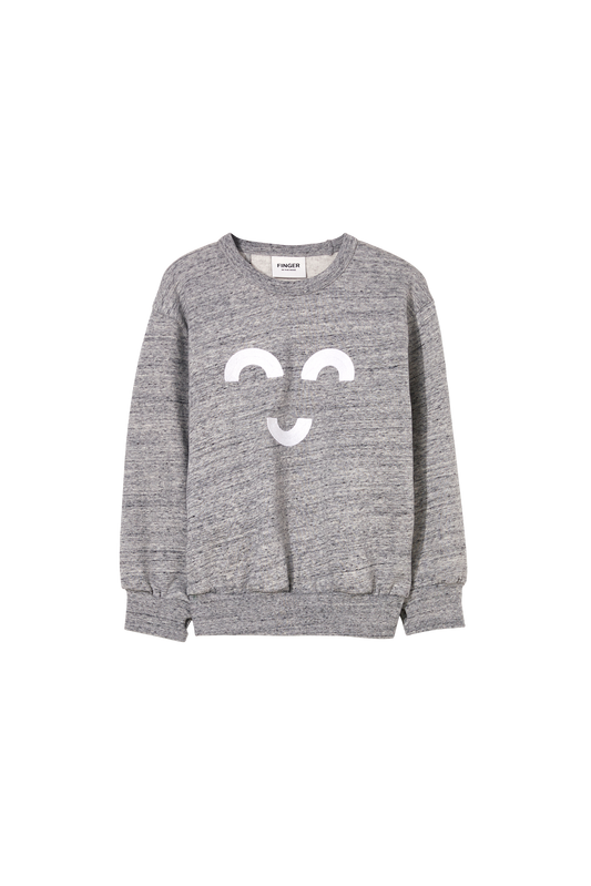 WAVE Heather Grey Macaroni - Loose Sweater