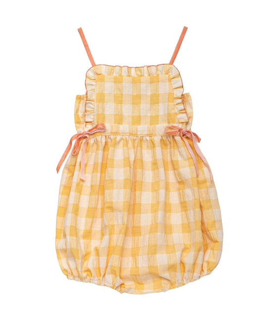 Ada Playsuit Yellow Vichy Jumpsuits Cosmosophie 