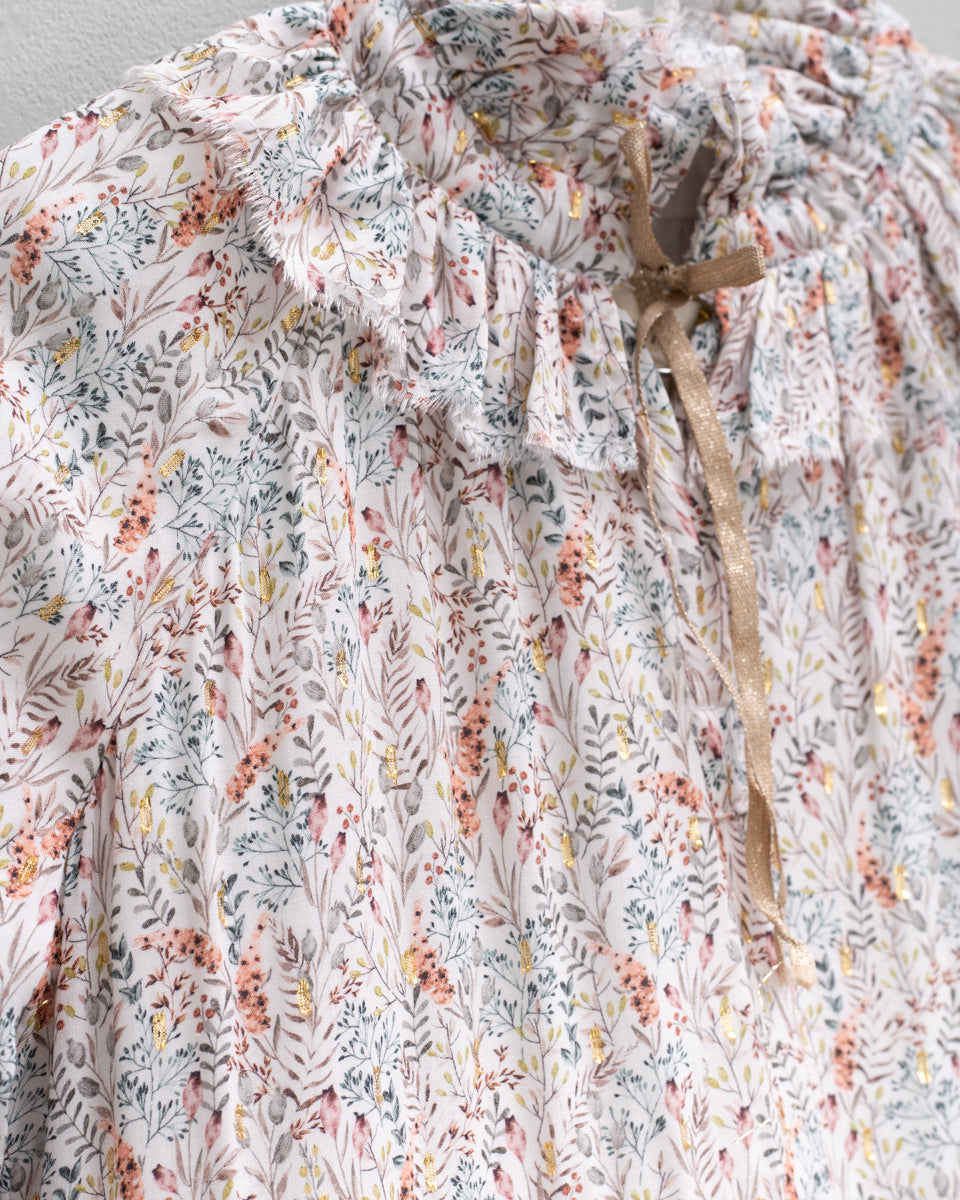 Copelia Dress long Sleeve Lilly Print Dresses Cosmosophie 