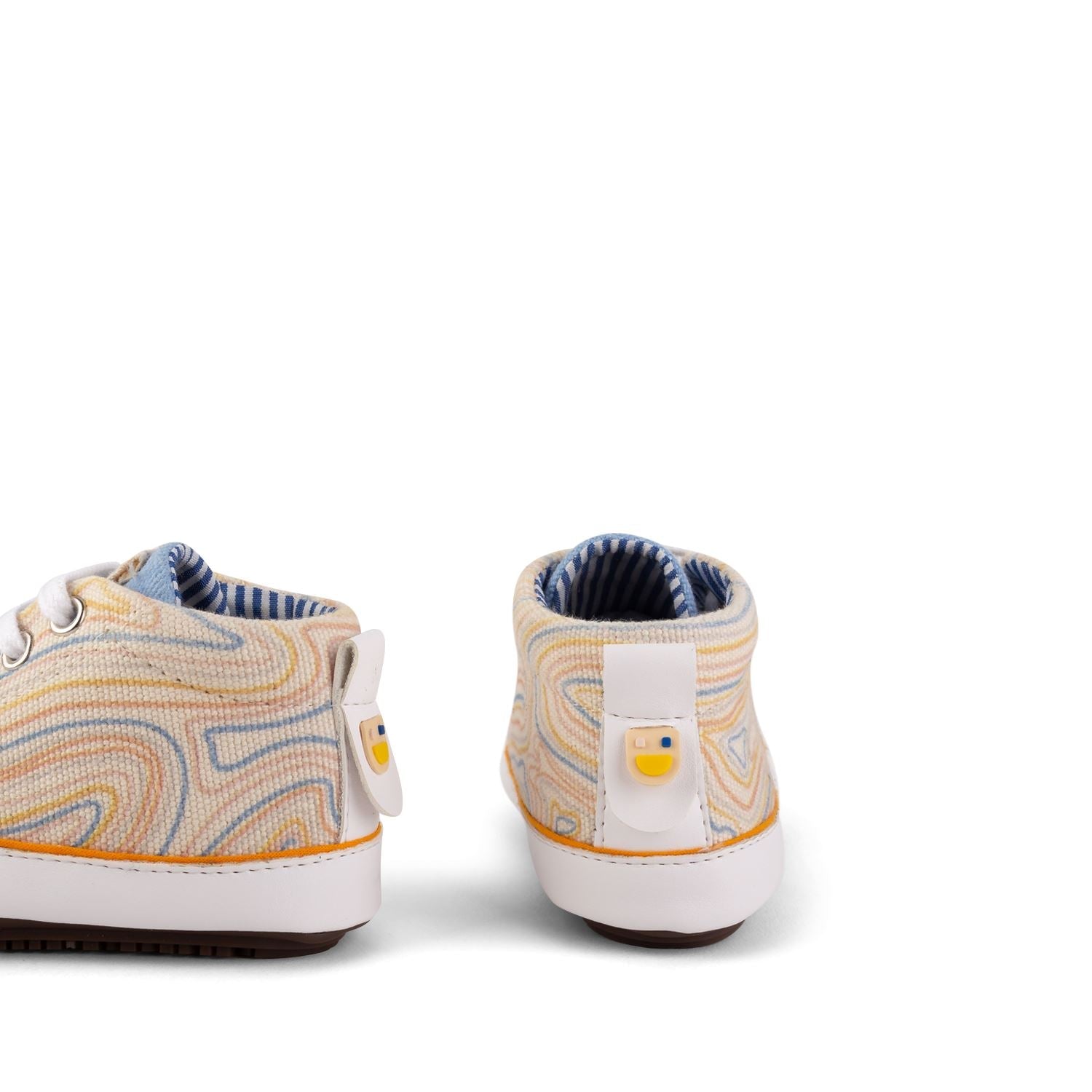 Cream/Blue Eco sneaker Booties Shoes & Booties Dulis Shoes 