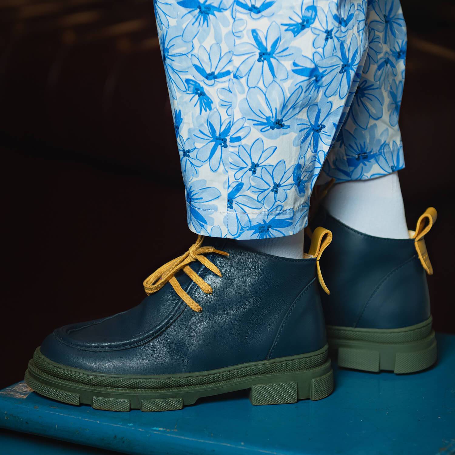 Wallabee Boots - Dark Blue Shoes Dulis Shoes 