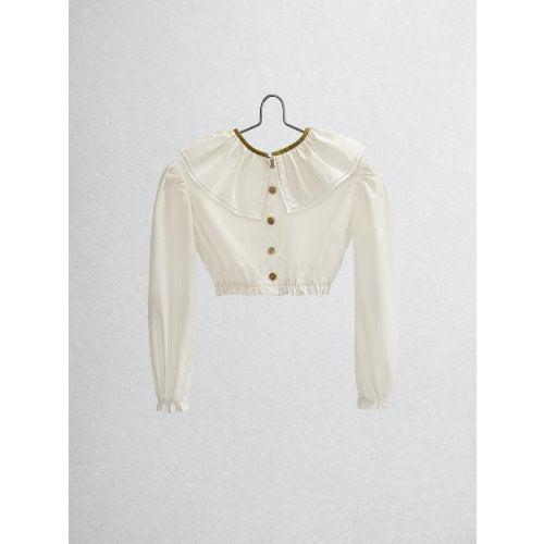 The Ginger Top - White Poplin Tops Five of us Solid collar 3 years 