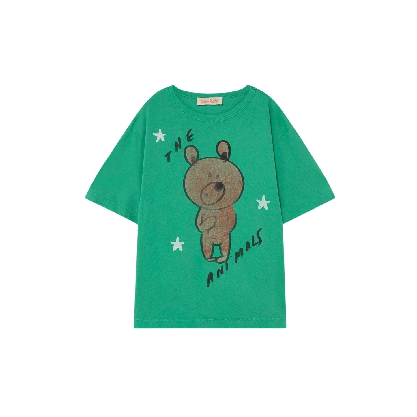 Rooster oversize kids+ t-shirt green Bear Tops The Animals Observatory 