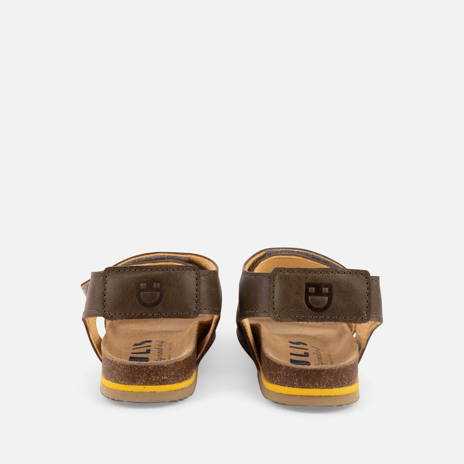 Khaki D-Velcro Sandals Shoes Dulis Shoes 