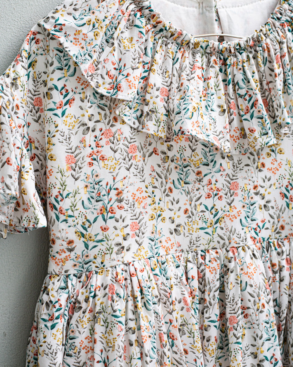 Pierrot Dress Garden Print Dresses Cosmosophie 