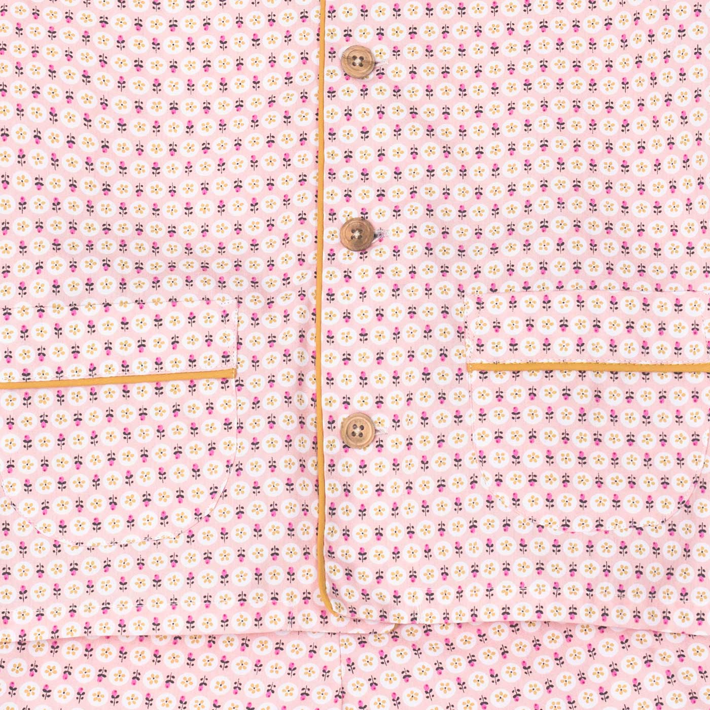 Pyjama Gab Pink / live Mustard Geometric