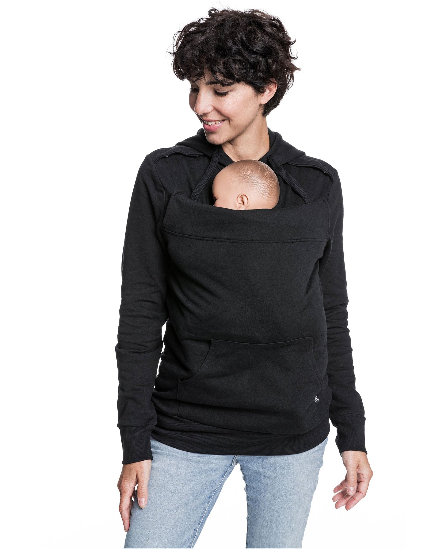 Baby carrier sweatshirt | Mama Plays | Black Carriers Mama Hangs 