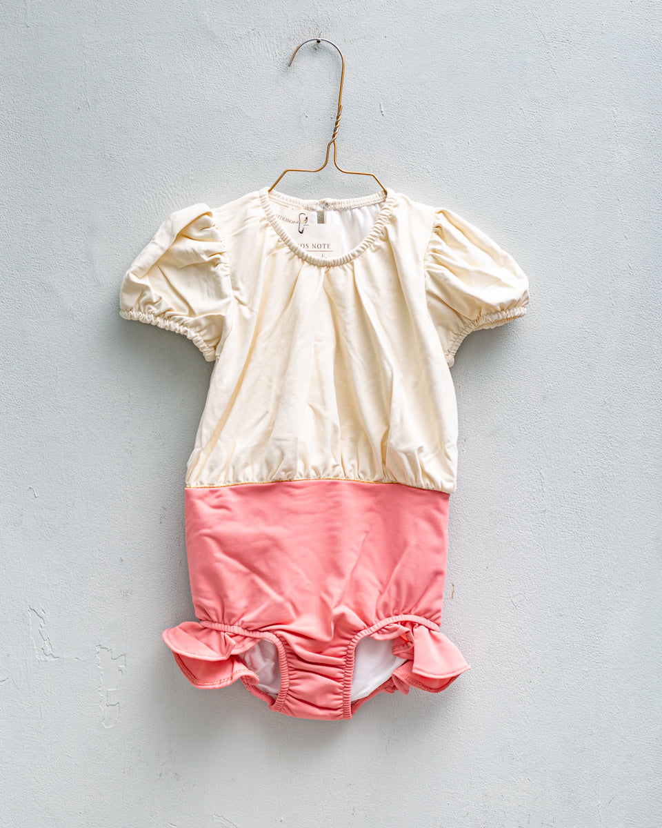 Tee Swimsuit Ivory Dust Pink Swimwear Cosmosophie 